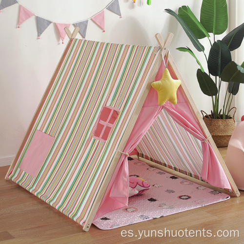 Tienda de campaña tipi para niños con marco A Frame para interiores y exteriores